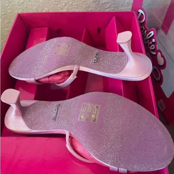 New BARBIE ALDO Barbiemule Low Heel Pink Size 6 - Picture 3 of 6